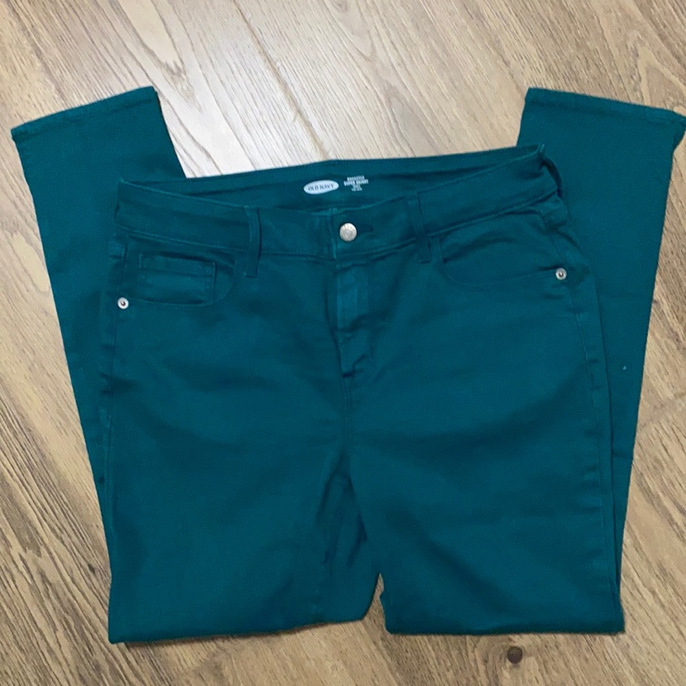Old Navy Rockstar skinny Teal jeans sz 12